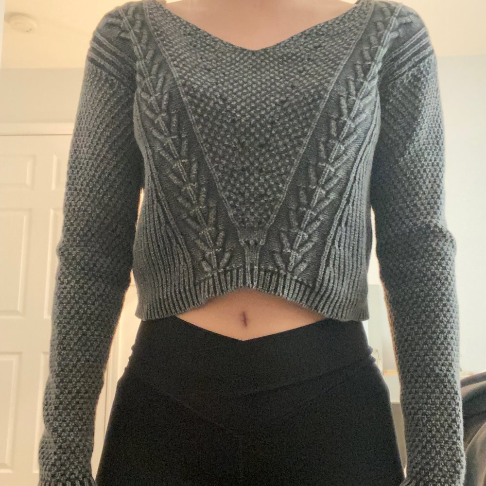 Grey Crop Top